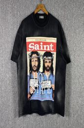 TShirts Tee Apparel Men Womens Vintage Short Sleeve Saint Printed High Quality T Shirt Real Pics6667633