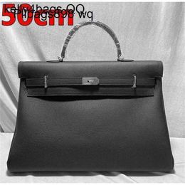Top 50cm Handbag Totes Handmade 10a Cowhide Togo Limited Edition Customization Large size Version For Business mens handbaghave logo qqX4PY