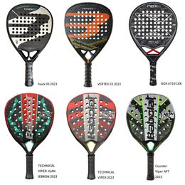 Padel Racket 3k12K Carbon Fibre Surface with EVA Memory Flex Foam Core Tennis Racquets Outdoor Sports For Men Women 240509