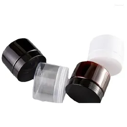 Storage Bottles 36pcs Cosmetic Cream Jars Clear White Black Brown Wide Mouth Bottle 150ml Empty Boby Scrub Pots Plastic Container With Lids