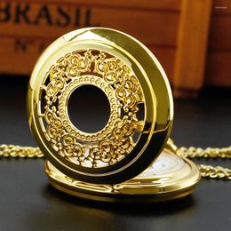 Pocket Watches Luxury Gold Watch Retro Men Women's Necklace Chain Retroid 3