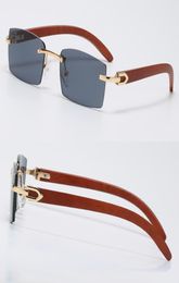Vintage Rimless Sunglasses Men Luxury Carter Big Square Sun Glasses Frame for Driving and Fishing Retro Style Shades1670741