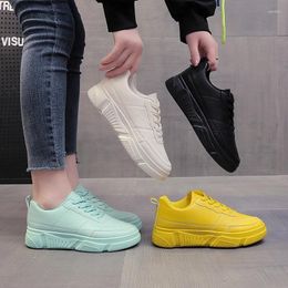 Casual Shoes Designer Sneakers Women Platform Fashion Basket Femme Yellow Lace-Up Chunky