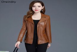 Women039s Leather Faux Jacket Women Fashion Plus Size 5XL Motorcycle Coat Short Biker Soft Female Suede7435563