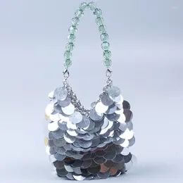Evening Bags Sequins Handbags Silver Bag Women Tote Bling Fashion Lady Bucket Girls Glitter Purses Brand