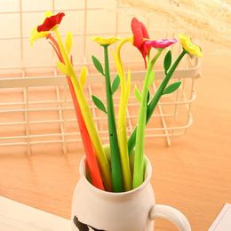 Pcs Plastic Flower Gel Pen Office School Supplies Stationery Kawaii Funny Pens Students Kid Party Writing Decoration