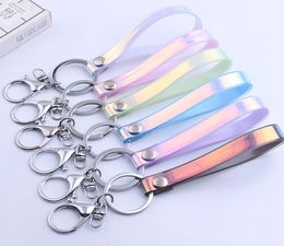 Laser Magic Color Leather Cord Lanyard Keychain Neck Straps for Car Bag USB Camera Pendant Hang Rope Mobile Phone Strap5055543