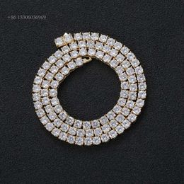 Cheapest Price Hip Hop S Sterling Sier 3Mm VVS Diamond Necklace Moissanite Tennis Women Chain