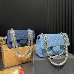 denim purse Designer Bags Women Shoulder Handbags purses Flap Vintage Handbag Blue Denim gold Chain Hardware Should Straps Luxury 240515