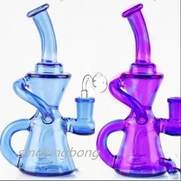 7.8 inchs Beaker base Dab Rigs Oil Bong Hookahs Shisha Thick Glass Water bongs Recycler Rigs With 14mm Banger