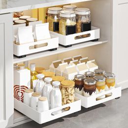 Kitchen Storage 1pc Cabinet Pull-out Rack Slide-out Drawer Under Sink Supplies Accessories