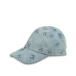 Ball Caps L letter embroidery design denim wash printed duck cap baseball cap T240517