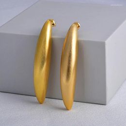 Stud Earrings Vintage Metal Brushed Matte Long For Women Europe America Personality Minimalist Geometric Fashion Trend Jewelry Gifts