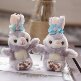 14 cm small rabbit pendant plush toy doll cute small mini rabbit bag charm keychain