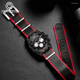 Wristwatches OCHSTIN Creative Nylon Series Multifunctional Quartz Movement Models 2024 Trend Men's Watch Wristwatch