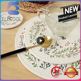 Table Mats Placemat Cotton Easy To Clean Multipurpose Fashionable High Quality Round Pot Coasters Durable Dish Mat Tableware