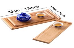 Rectangle Wooden Tea Tray Serving Table Plate Snacks Food Storage Dish for el Home Wood Serving Tray Tea Table 33171cm DBC BH1243986