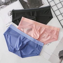 Underpants Men Summer Briefs Men's 3d Pouch Breathable Bikini Soft Sheer Comfort Quick Drying Stretch Underwear For Male