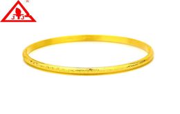 24K Yellow Gold Filled Bangles Brass Cuban Bracelet Luxury Fine Jewellery Time Limited Real Bracelets For Women Wedding Dressed Gift2995098