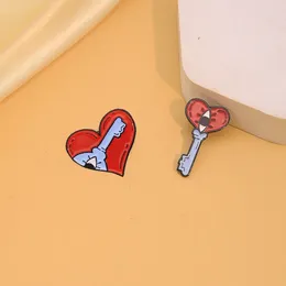 Brooches Punk Red Heart-shaped Enamel Brooch Pins Skull Lapel Badges Custom Eye Magic Wand Button Trendy Hat Backpack Jewelry Gifts