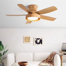 42/52 Inch Restaurant Fan 5 ABS Blade Pure Copper DC 30W Motor Ceiling Fan With 24W LED Light Support Remote Control 220V 110V