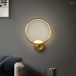 Wall Lamp Modern Circular Gold Light LED Interior Lighting