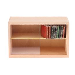 1:12 Dollhouse Miniature Wall Cabinet Sliding Door Showcase Model Furniture Accessories For Doll House Decor Kids Play Toys Gift
