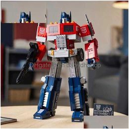 Blocks Model Building Kits 1508Pcs Transformation Robot Car Toys 10302 Truck Bot Deformation Movies Diy For Kids Drop Delivery Gifts Dh4Iy