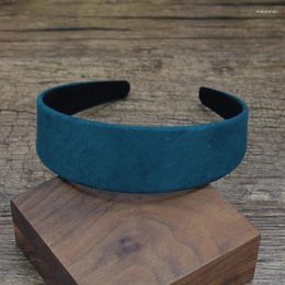 Hair Clips DIY Designer Cute Accessories Blue Green Wide Hairbands Handmade Velvet Headbands For Women Girls