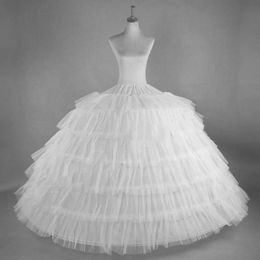 Cheap Puffy Underskirt Bridal Ball Gown Petticoats Crinoline For Wedding Formal Dress Plus Size Bridal Petticoat 6 Hoops Skirt In Stock 332V