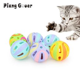 Other Toys 6 pieces of random Bell plastic ball cat color splicing 4.8cm pet toy accessories