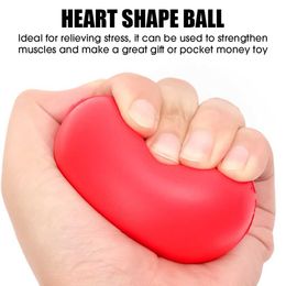 10PCS Decompression Toy 1-5pcs Fun Red Love PU Pressure Ball Toys Adult Children Squeeze Slow Rebound Vent Ball Office Love Decompression Ball Toys