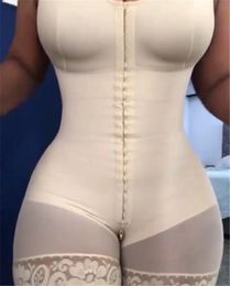 Fajas Shapewear High Compression Bodysuit Girdles with Brooches Bust for Daily and Post-Use Slimming Sheath Belly Women 240430