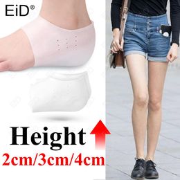 Invisible Height Increase Silicone Sock Gel Heel Pads Orthopedic Arch Support Cushion Insoles 2cm 3cm 4cm Unisex dropshippg 240429
