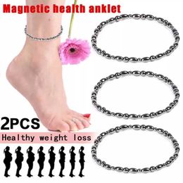 Anklets Weight loss ankle Cabernet Sauvignon elastic bracelet for men women anti-aging black magnetic therapy Jewellery d240517
