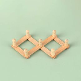 1:12 Dollhouse Miniature Collapsible Clothes Hook Rack Wall Hanger Model Furniture Accessories For Doll House Decor Kids Toys