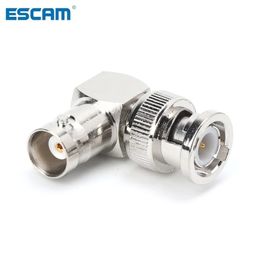 2024 ESCAM RF Coaxial Cable Adapter L-shaped BNC Male Right Angle to Female Connector for Seamless Connection and Enhanced Signal