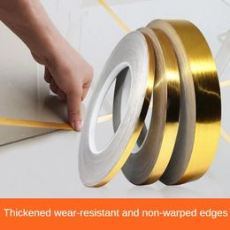 50M SelfAdhesive Tile Sticker Tape Gold Silver Floor Waterproof Wall Gap Sealing Strip Beauty Seam Home Decoration 240514