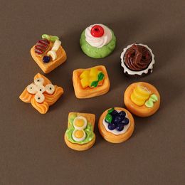 1/12 Dollhouse Miniature Cake Dishes Set Model Simulated Dessert Kitchen Accessories For Doll House Decor Kids Pretend Play Toys