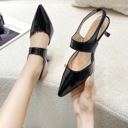 Casual Shoes For Women 2024 Slingbacks Women's High Heels Summer Pointed Toe Sexy Fashion Thin Office And Career