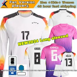 2024 Germany Soccer Jerseys 24 25 deutschland trikot National Team Cup HAVERTZ KROOS KIMMICH MULLER Women kids kit player version Long sleeved S-4XL football shirt