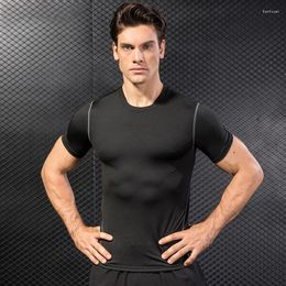 Running Sets Men Summer Compression Training Short Sleeve Fitness Suit Yoga Pants Quick-drying Workout Suits Tights For