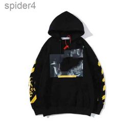 Mens Hoodies Sweatshirts Style Fashion Sweater Painted Arrow Crow Stripe Hoodie Womens T-shirts Black Ag Z93U