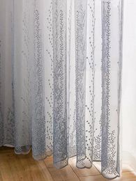 Curtain Simple And Fashionable Gray White Gradient Seagrass For Bedroom Living Room Study 1PC