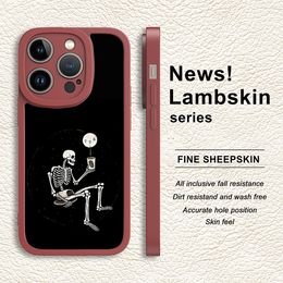 Sheepskin Rubber Shockproof Phone Case for iPhone(B414)