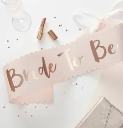 Party Favor Rose Gold Bride To Be Sash Bachelorette Sashes Hen Bridal Shower