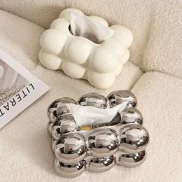 Tissue Boxes Napkins Unique tissue box holder paper dispenser for bathroom or dining table fashionable tissue organizer decoration napkin bubble design J240514