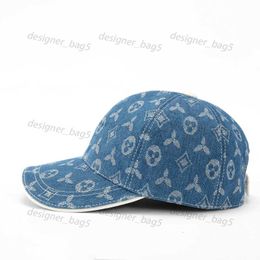 Baseball Caps designer hat luxury casquette cap New Embroidered Old Flower Denim Pattern Hat Blue Baseball Hat Duck Tongue Hat Sun Protection Fashion Sun Hat