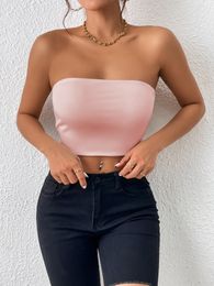 Strapless Crop Top with Navel-Revealing Design - The Ultimate Statement Piece for Effortless Elegance