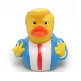 PVC Trump Duck Floating Bath Toy Party Favour Water Toy Party Decoration Funny Toys Gift ZZ